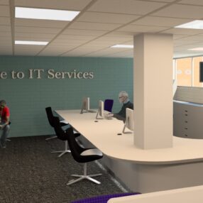3d image of propsed IT Services Desk